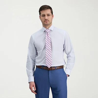 Haggar Mens Classic Fit Wrinkle Free Long Sleeve Dress Shirt