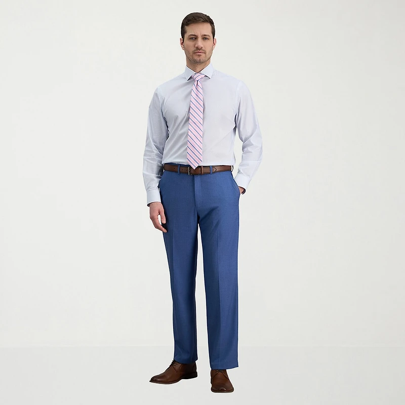 Haggar Mens Classic Fit Wrinkle Free Long Sleeve Dress Shirt
