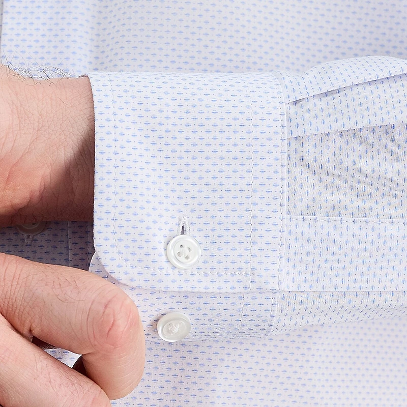 Haggar Mens Classic Fit Wrinkle Free Long Sleeve Dress Shirt