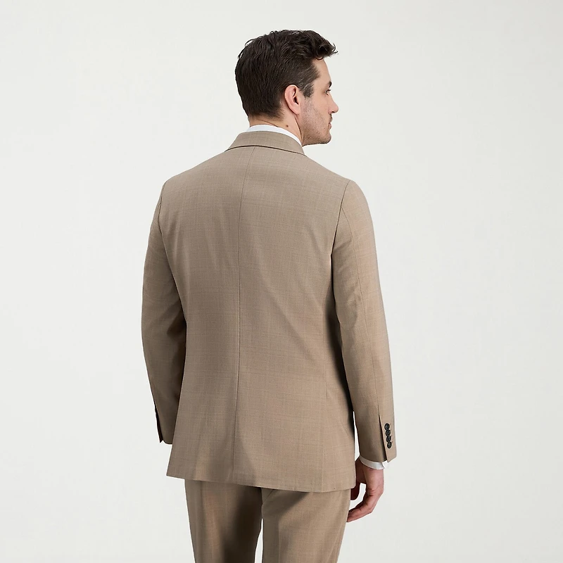 Haggar Smart Wash Mens Classic Fit Plaid Suit Jacket