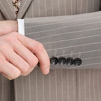 Haggar JMH Mens Classic Fit Striped Suit Jacket
