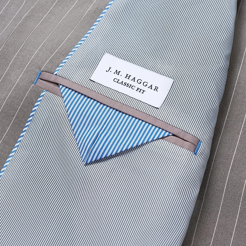 Haggar JMH Mens Classic Fit Striped Suit Jacket