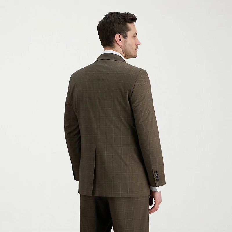 Haggar JMH Mens Classic Fit Plaid Suit Jacket