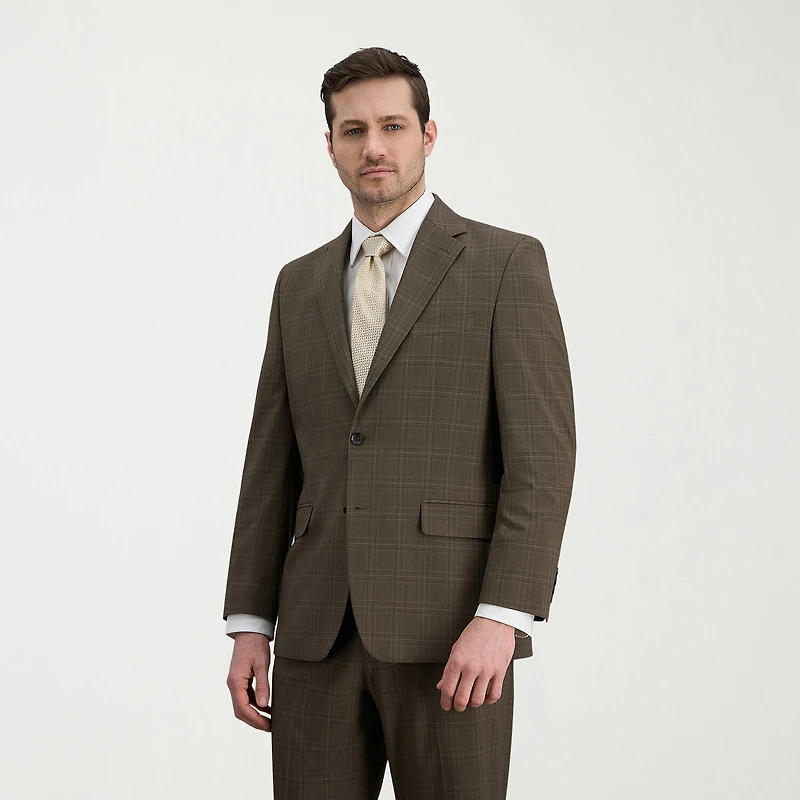Haggar JMH Mens Classic Fit Plaid Suit Jacket
