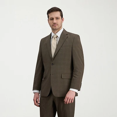 Haggar JMH Mens Classic Fit Plaid Suit Jacket