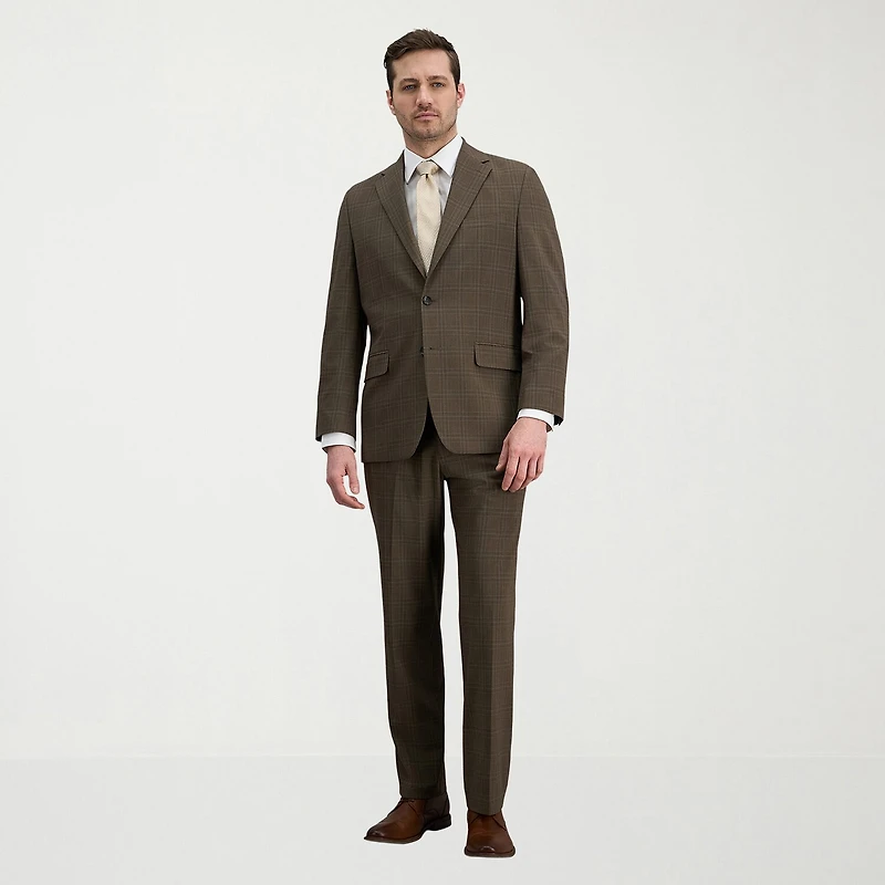 Haggar JMH Mens Classic Fit Plaid Suit Jacket