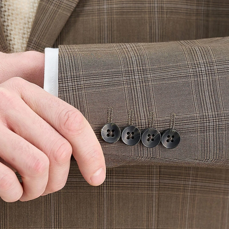 Haggar JMH Mens Classic Fit Plaid Suit Jacket