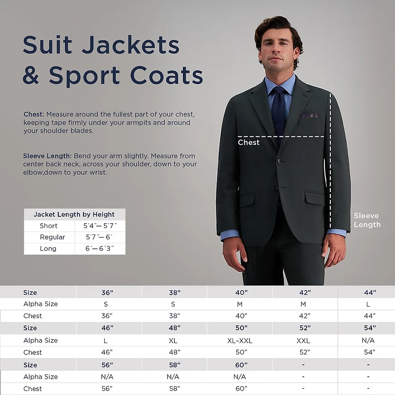 Haggar JMH Mens Classic Fit Plaid Suit Jacket