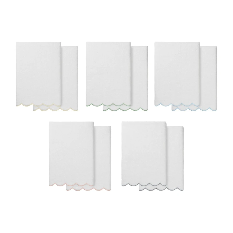 Linum Home Textiles Adornia Scallop 2-pc. Quick Dry Bath Towel Set