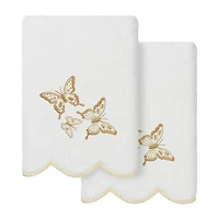 Linum Home Textiles Britney Scallop 2-pc. Embellished Hand Towel