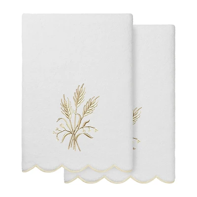 Linum Home Textiles Whitney Scallop -pc. Quick Dry Bath Towel Set