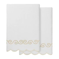 Linum Home Textiles Symmetra Scallop -pc. Quick Dry Bath Towel Set