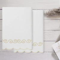 Linum Home Textiles Symmetra Scallop -pc. Quick Dry Bath Towel Set