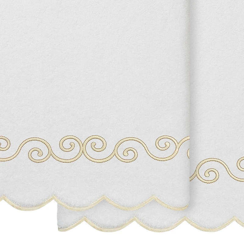 Linum Home Textiles Symmetra Scallop -pc. Quick Dry Bath Towel Set