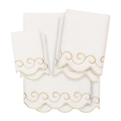 Linum Home Textiles Simplicity Scallop 6-pc. Quick Dry Bath Towel Set