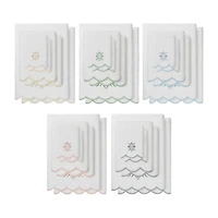 Linum Home Textiles Flower Crest Scallop -pc. Quick Dry Bath Towel Set