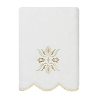 Linum Home Textiles Flower Crest Scallop -pc. Quick Dry Bath Towel Set