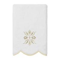 Linum Home Textiles Flower Crest Scallop -pc. Quick Dry Bath Towel Set