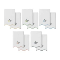 Linum Home Textiles Hydea Scallop 2-pc. Embellished Fingertip Towel