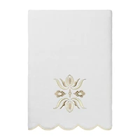 Linum Home Textiles Flower Crest Scallop 3-pc. Quick Dry Bath Towel Set