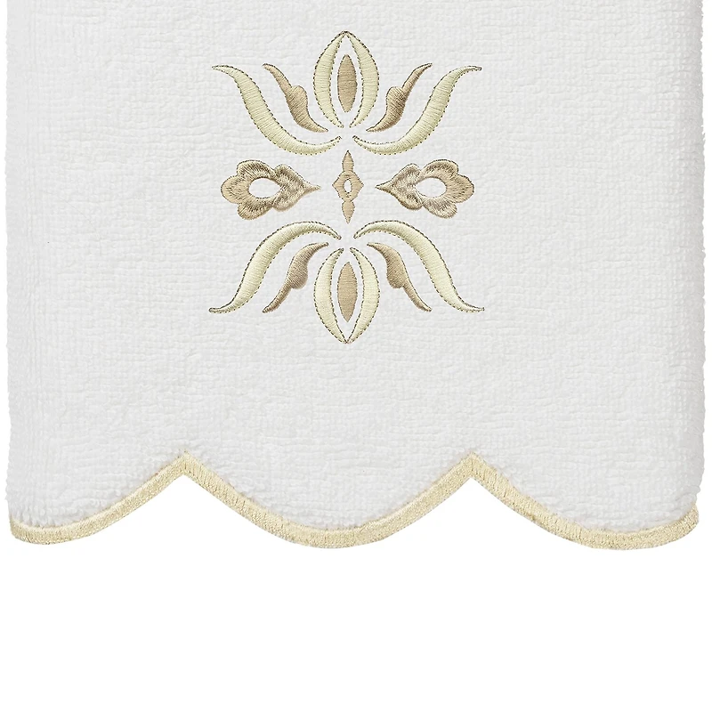 Linum Home Textiles Flower Crest Scallop 3-pc. Quick Dry Bath Towel Set