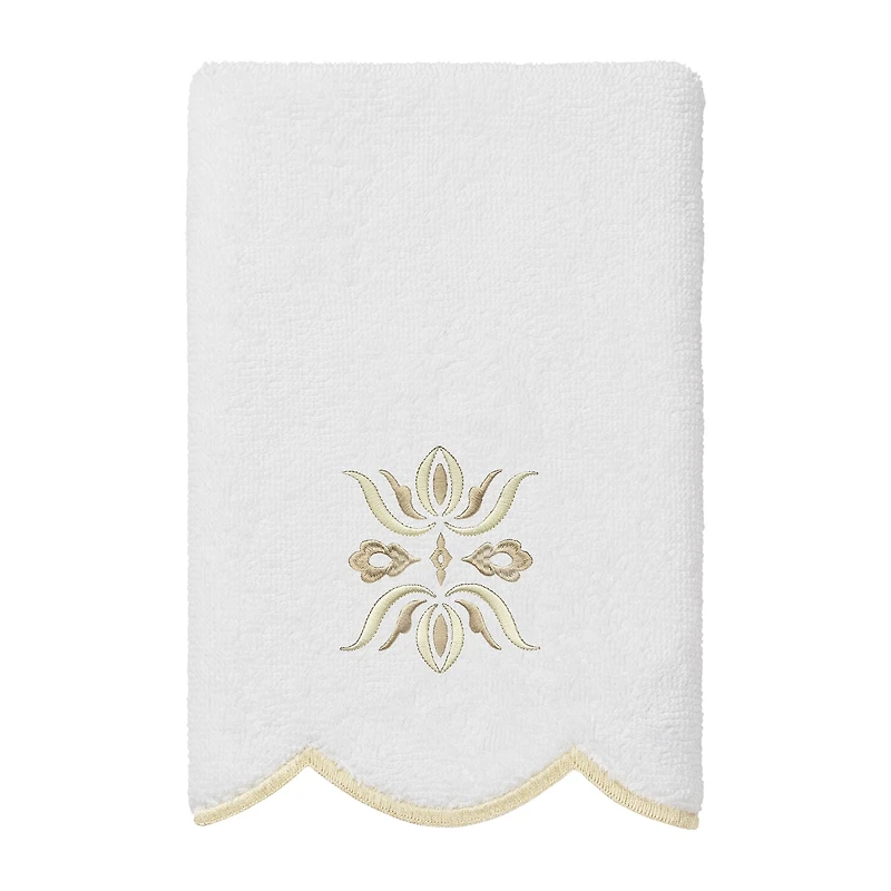 Linum Home Textiles Flower Crest Scallop 3-pc. Quick Dry Bath Towel Set