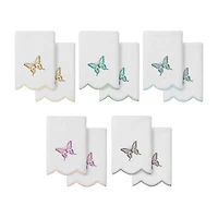 Linum Home Textiles Britney Scallop 2-pc. Embellished Fingertip Towel