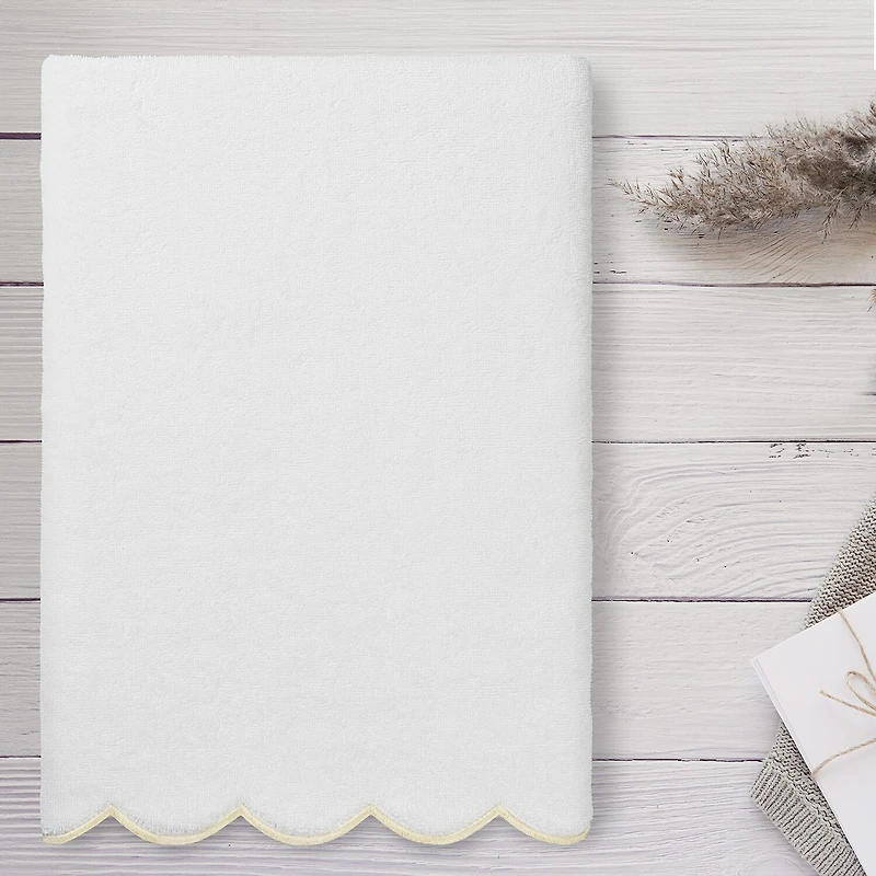 Linum Home Textiles Adornia Scallop Quick Dry Bath Towel Set