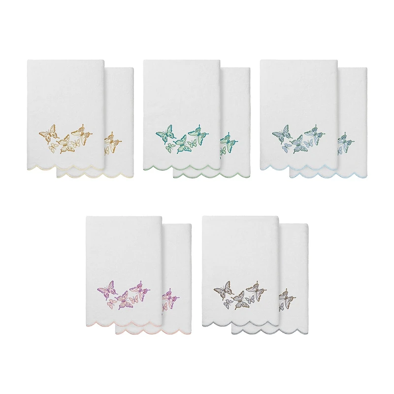 Linum Home Textiles Britney Scallop -pc. Quick Dry Bath Towel Set