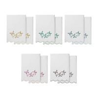 Linum Home Textiles Britney Scallop -pc. Quick Dry Bath Towel Set