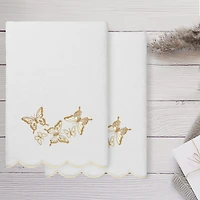 Linum Home Textiles Britney Scallop -pc. Quick Dry Bath Towel Set