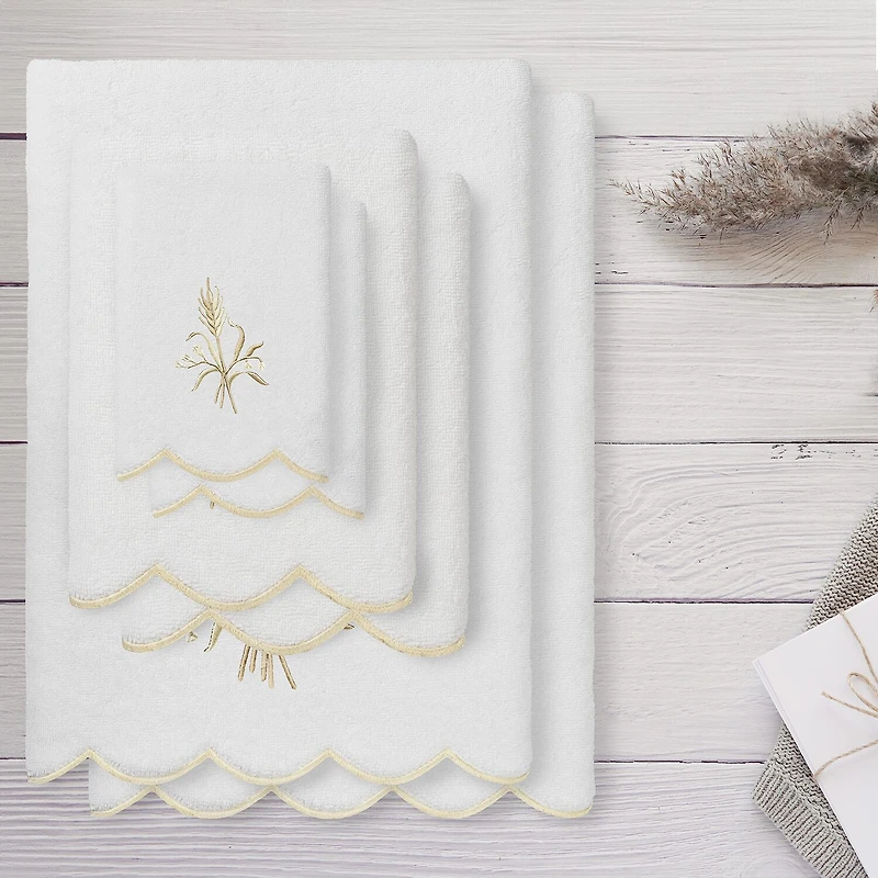 Linum Home Textiles Whitney Scallop 6-pc. Quick Dry Bath Towel Set