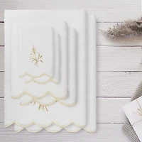 Linum Home Textiles Whitney Scallop 6-pc. Quick Dry Bath Towel Set
