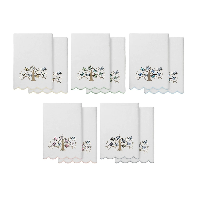 Linum Home Textiles Teresa Scallop 2-pc. Quick Dry Bath Towel Set