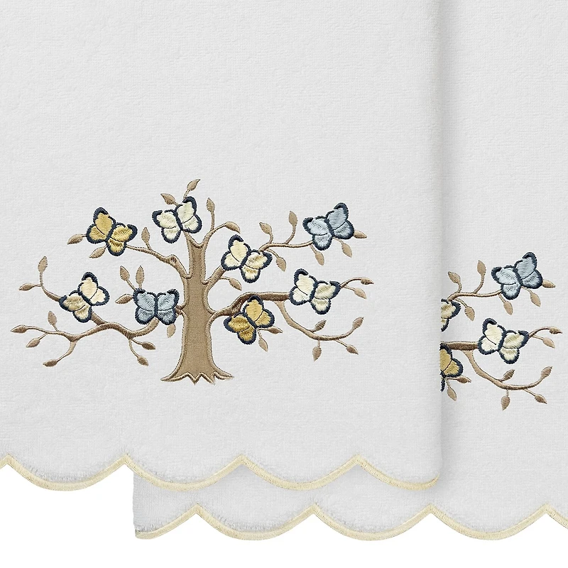 Linum Home Textiles Teresa Scallop 2-pc. Quick Dry Bath Towel Set