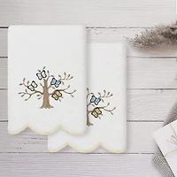 Linum Home Textiles Teresa Scallop 2-pc. Embellished Hand Towel
