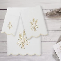 Linum Home Textiles Whitney Scallop 3-pc. Quick Dry Bath Towel Set