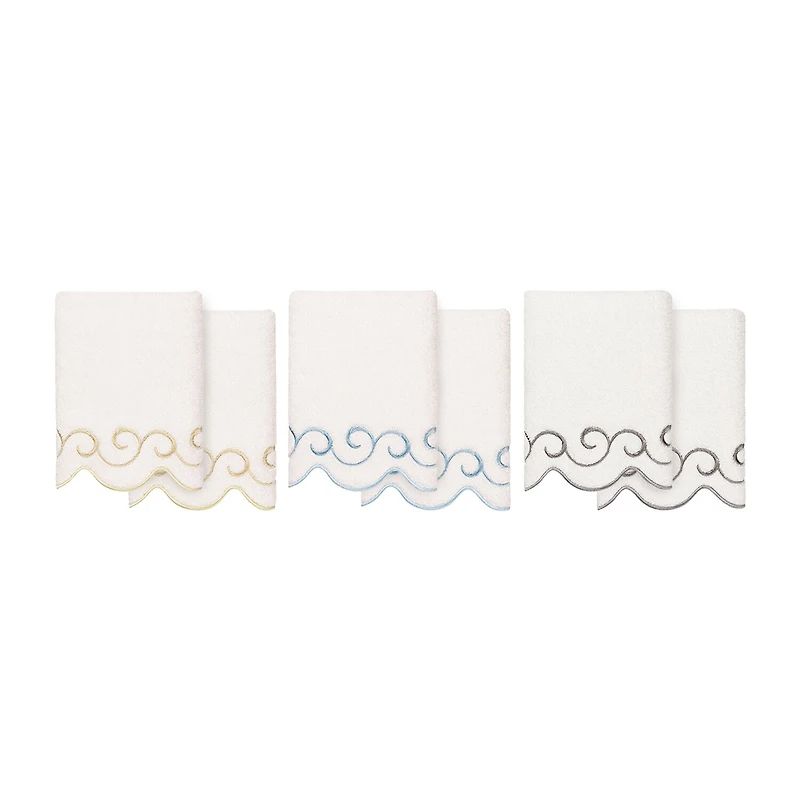 Linum Home Textiles Simplicity Scallop 2-pc. Hand Towel