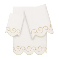 Linum Home Textiles Simplicity Scallop 3-pc. Quick Dry Bath Towel Set