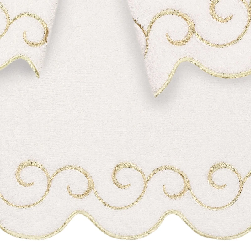 Linum Home Textiles Simplicity Scallop 3-pc. Quick Dry Bath Towel Set