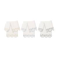 Linum Home Textiles Simplicity Scallop 3-pc. Quick Dry Bath Towel Set