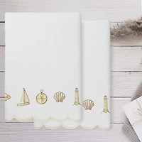 Linum Home Textiles Sea Joy Scallop -pc. Quick Dry Bath Towel Set