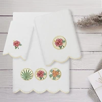 Linum Home Textiles Maui Scallop 3-pc. Quick Dry Bath Towel Set