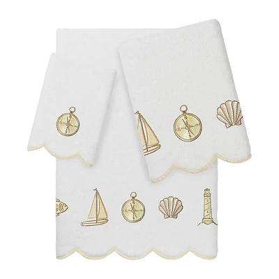 Linum Home Textiles Sea Joy Scallop -pc. Quick Dry Bath Towel Set