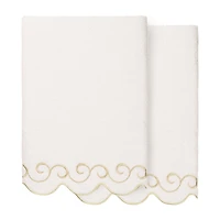 Linum Home Textiles Simplicity Scallop 2-pc. Quick Dry Bath Towel Set