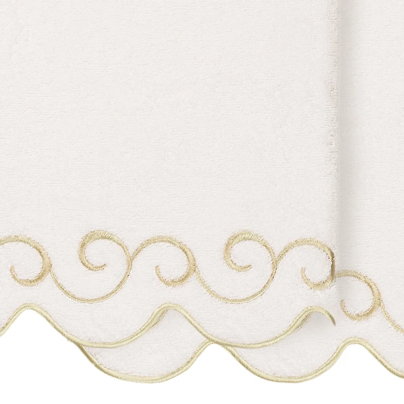 Linum Home Textiles Simplicity Scallop 2-pc. Quick Dry Bath Towel Set
