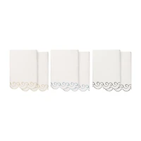 Linum Home Textiles Simplicity Scallop 2-pc. Quick Dry Bath Towel Set
