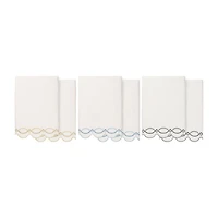 Linum Home Textiles Diamond Chain Scallop 2-pc. Quick Dry Bath Towel Set