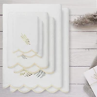 Linum Home Textiles Fern Toss Scallop -pc. Quick Dry Bath Towel Set