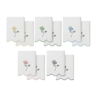 Linum Home Textiles Hydea Scallop 2-pc. Embellished Hand Towel